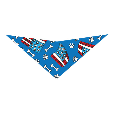 S3005 Patriotic Doggie Bandana, Blue