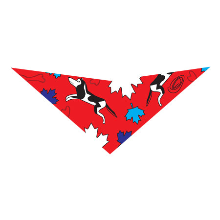 S3006 Maple Leaves & Bones Doggie Bandana, Red 