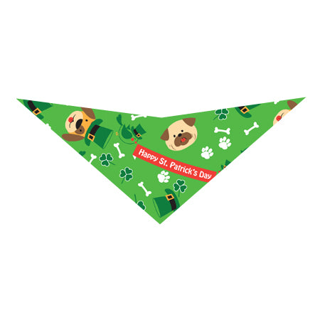 S3037 Happy St. Patrick's Day Doggie Bandana, Green