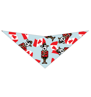SA3043 Canadian Flag Doggie Bandana, Blue