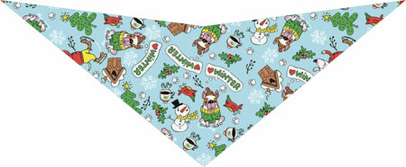 S3058 Paws, Winter Holiday Doggie Bandana