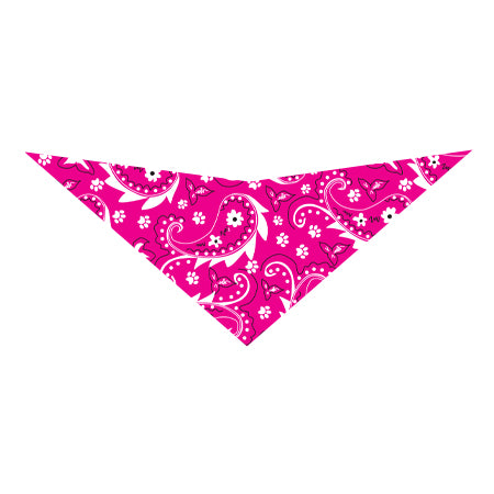 S3067 Paisley & Pawprints Bandana, Pink