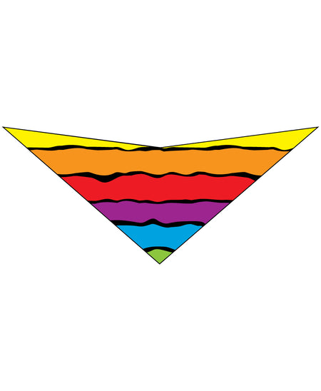 S3075 Rainbow Sunset Stripes Doggie Bandana, Striped