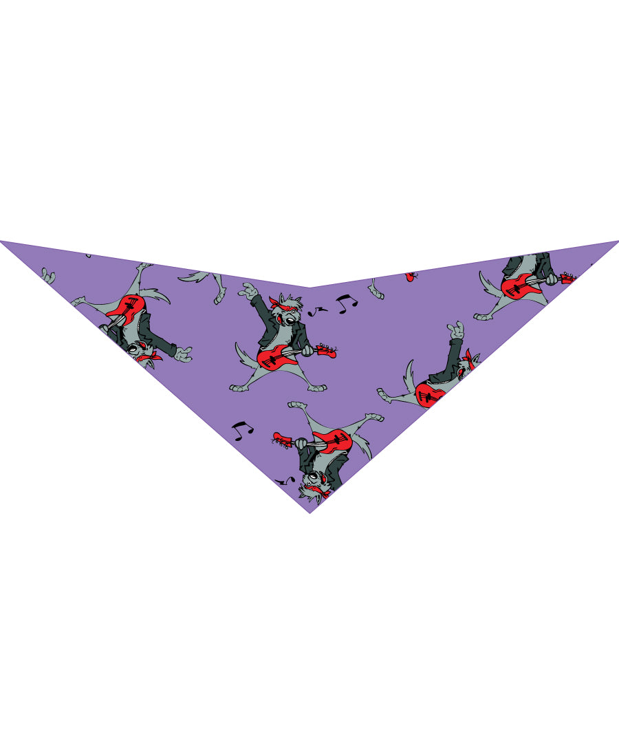 SA3103 Rock On Electric Guitar Doggie Bandana, Purple
