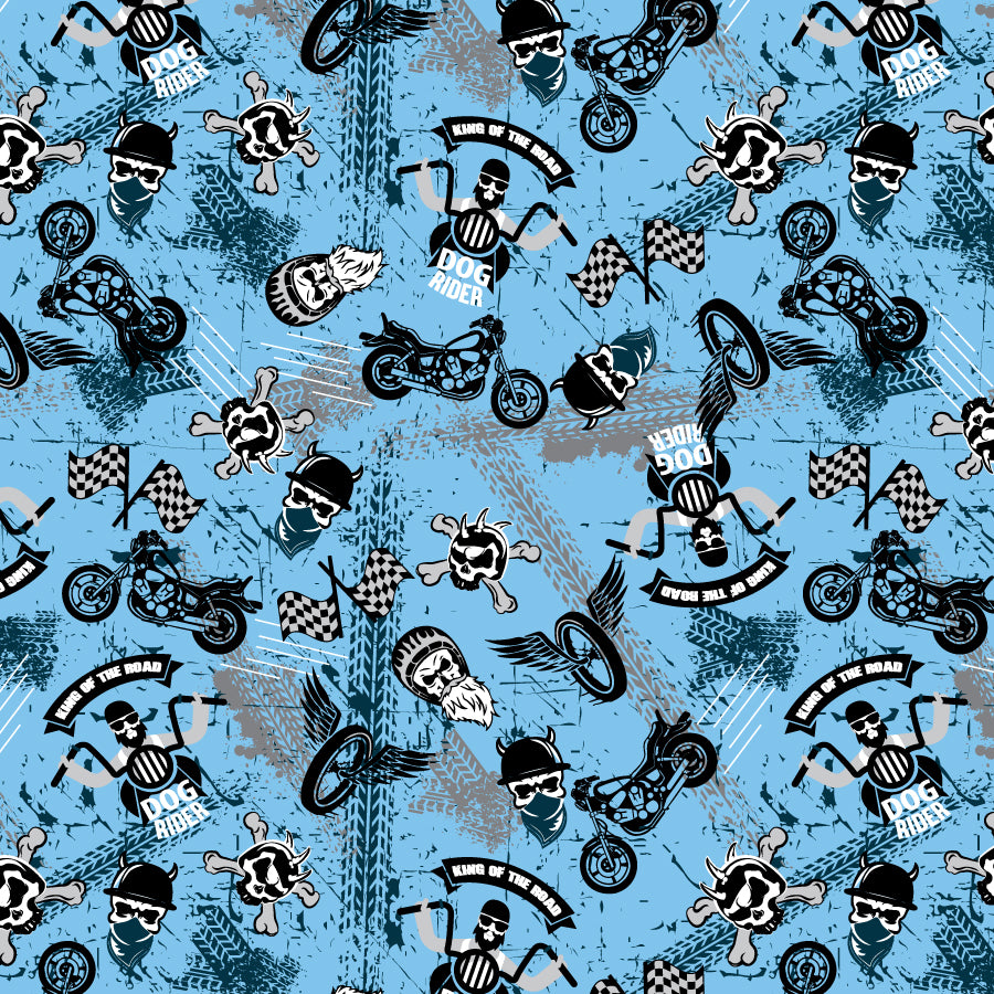 SQ3103  Dog Rider Bandana, Blue