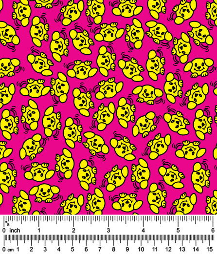 F7104 Smiley Dog Face Fabric