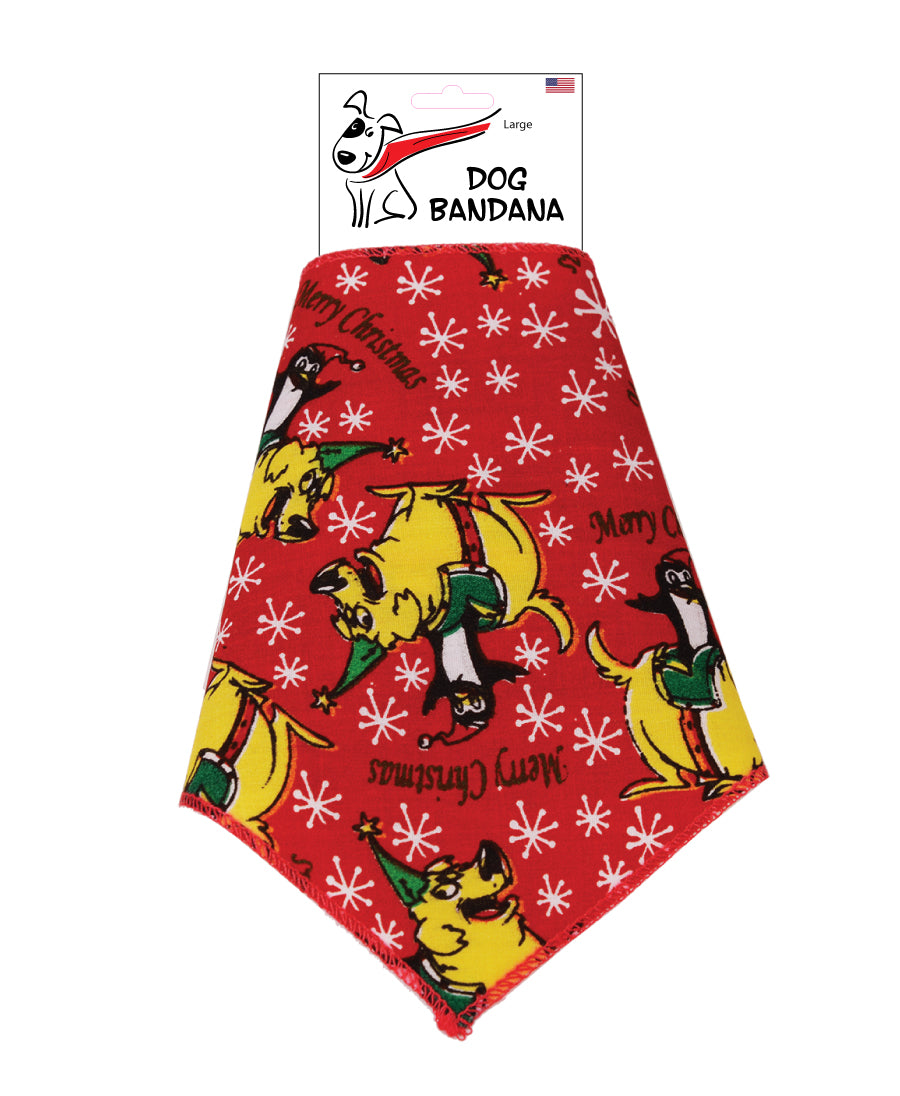 S3109 Doggie Christmas Bandana, Red