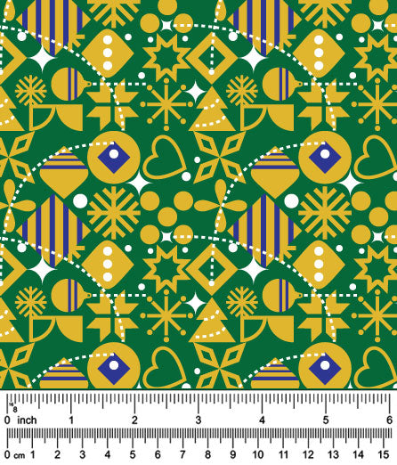 F7109 Christmas Fabric, Green