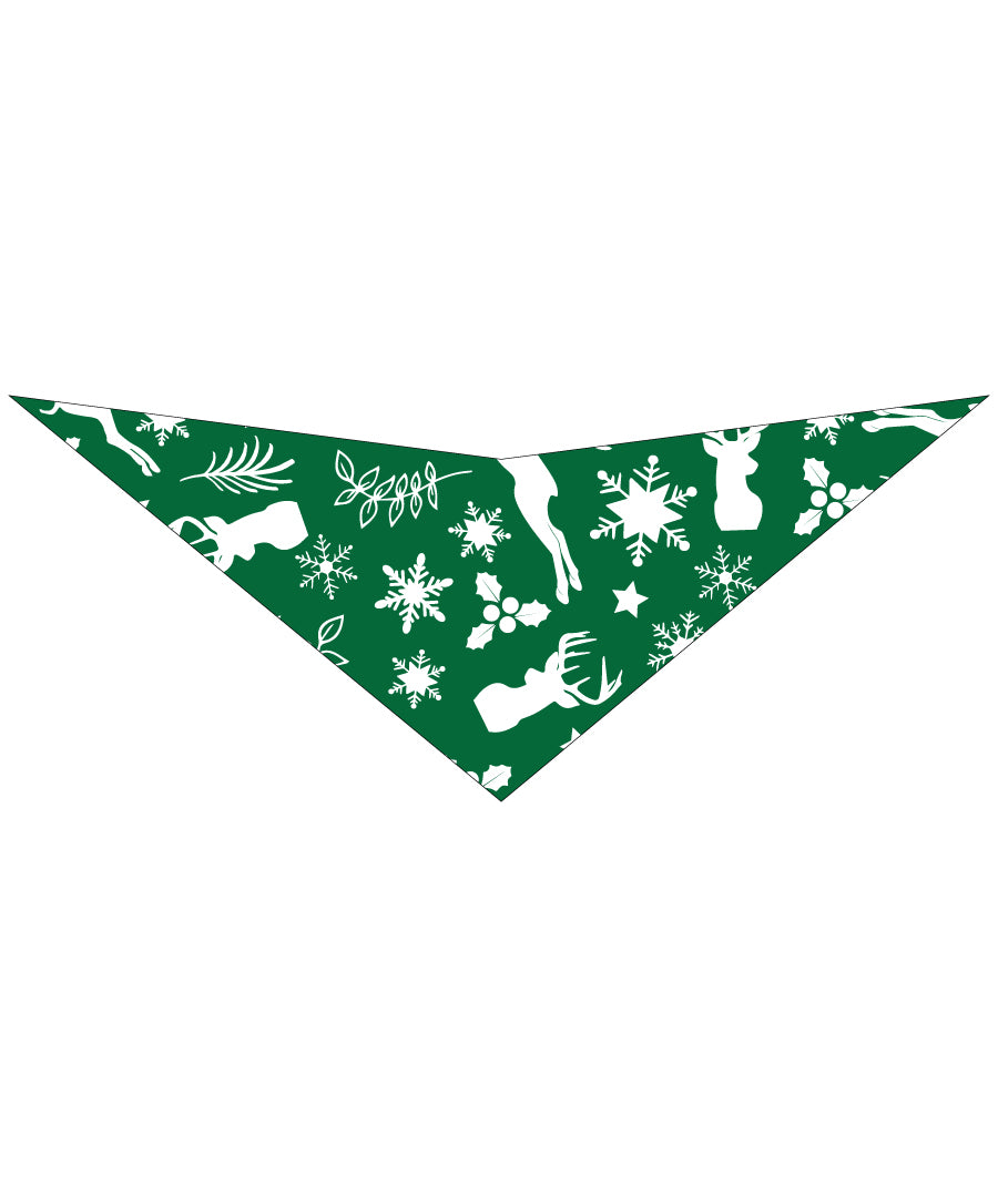 S3010 Christmas Bandana Green