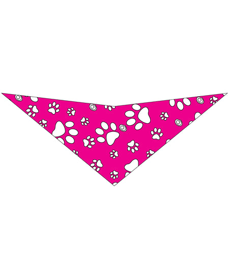 S3111 White Paws Bandana, Hot Pink