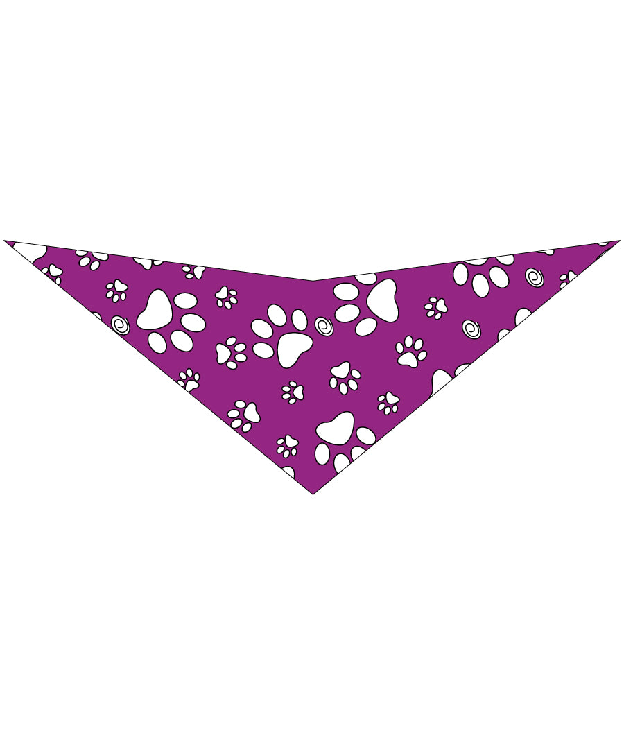 S3114 White Paws Bandana, Purple