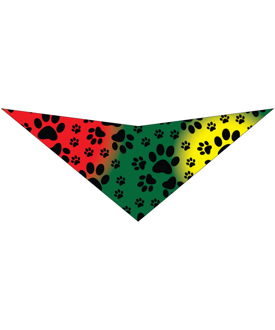 S3115 Black Paws Bandana, Green