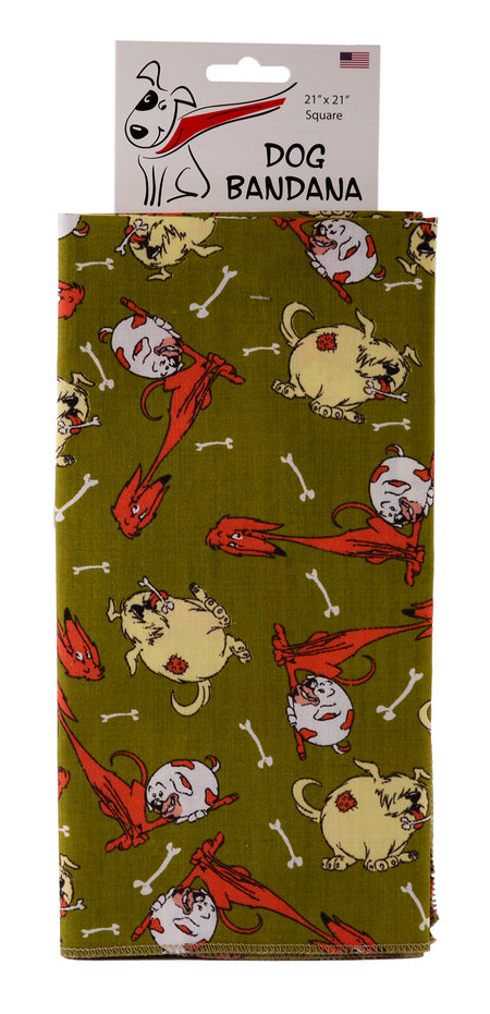 SQ3115 Dog Buddies Bandana, Green