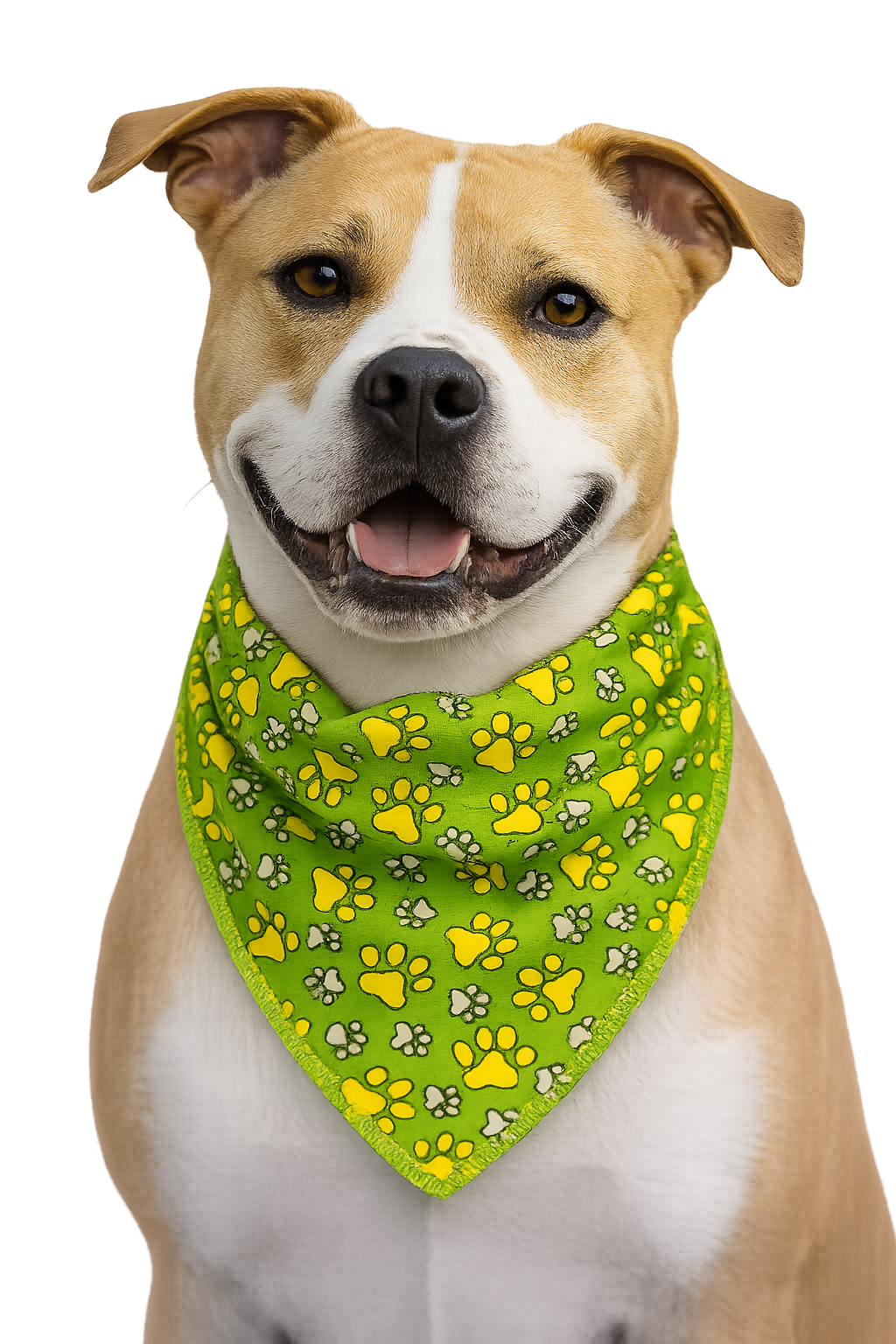 S3116 Paws on Green Bandana