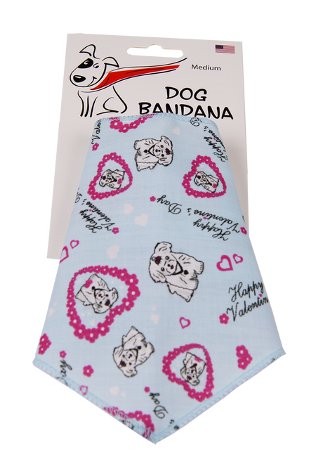 S3120 Valentine's Day Doggie Bandana, Blue
