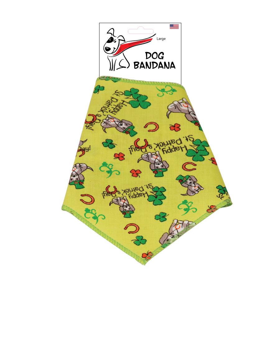 SA3121 Happy St. Patrick's Day Doggie Bandana, Green