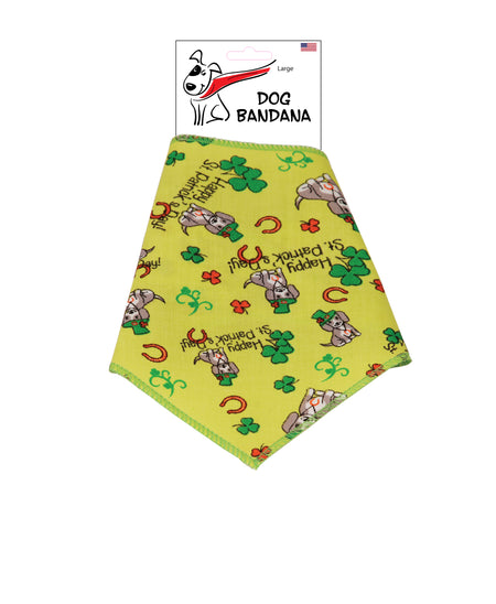 SA3121 Happy St. Patrick's Day Doggie Bandana, Green