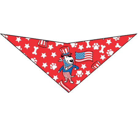 S3129 American Flag Doggie Bandana, Red