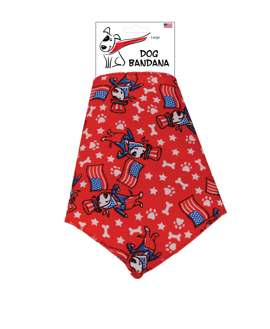 S3129 American Flag Doggie Bandana, Red