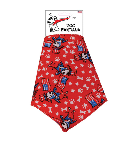 S3129 American Flag Doggie Bandana, Red