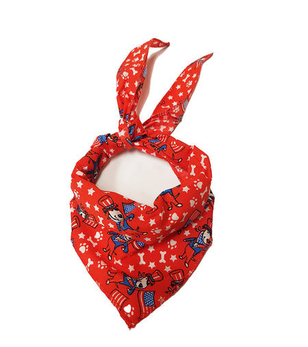 S3129 American Flag Doggie Bandana, Red