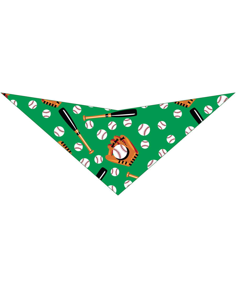 SA3012 Baseball Bat Doggie Bandana, Green