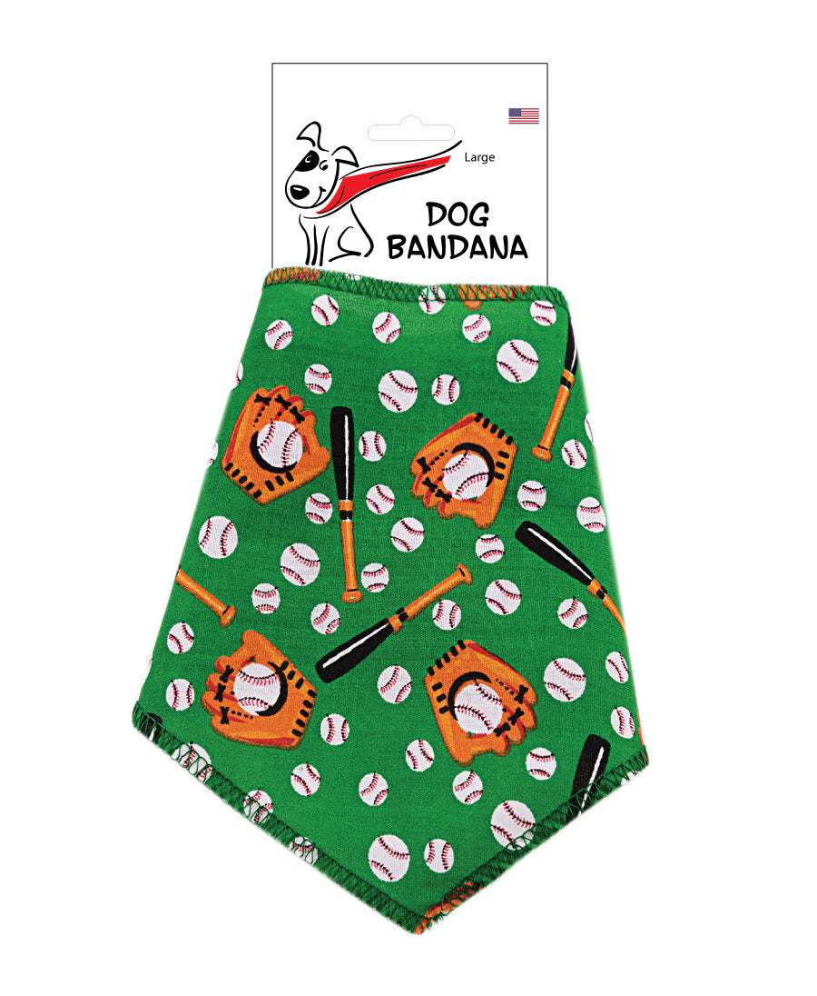 SA3012 Baseball Bat Doggie Bandana, Green