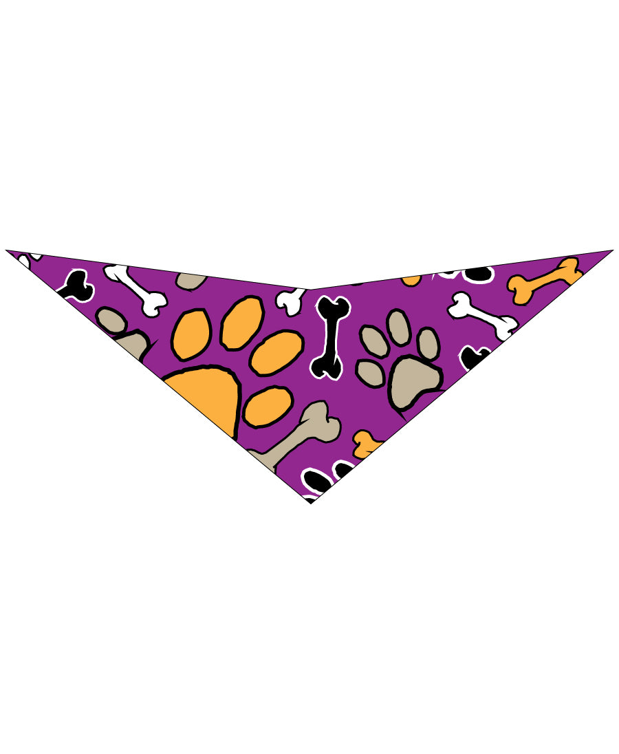 S3130 Paws & Bones Bandana, Purple