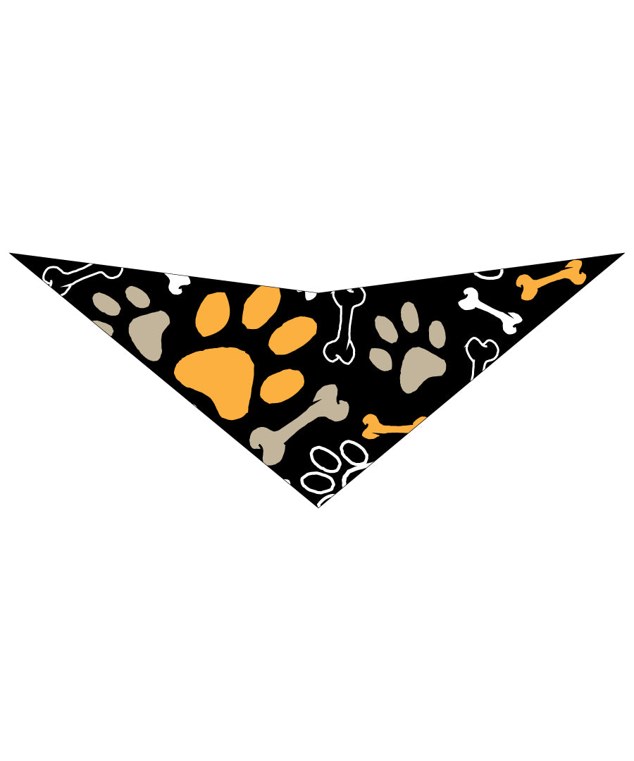 S3131 Paws & Bones Bandana, Black