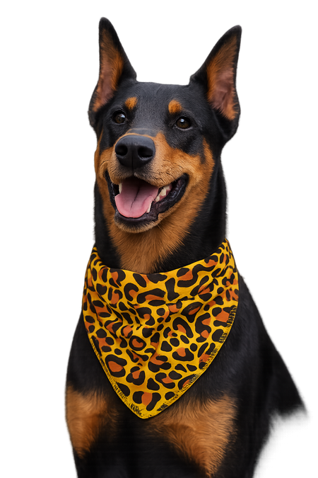S3132 Leopard Print Doggie Bandana