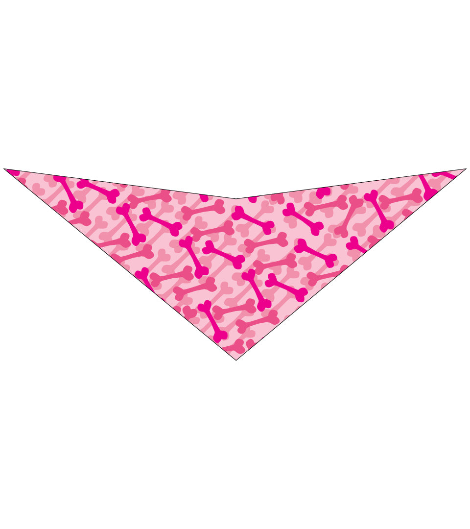 SA3134 Bones Doggie Bandana Pink