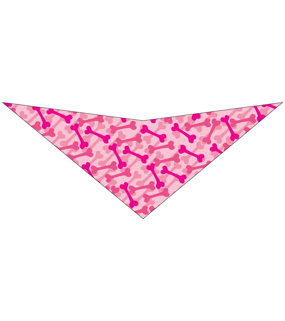 SA3134 Bones Doggie Bandana Pink
