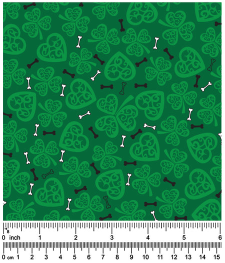 F7134 St. Patrick's Fabric Dark Green