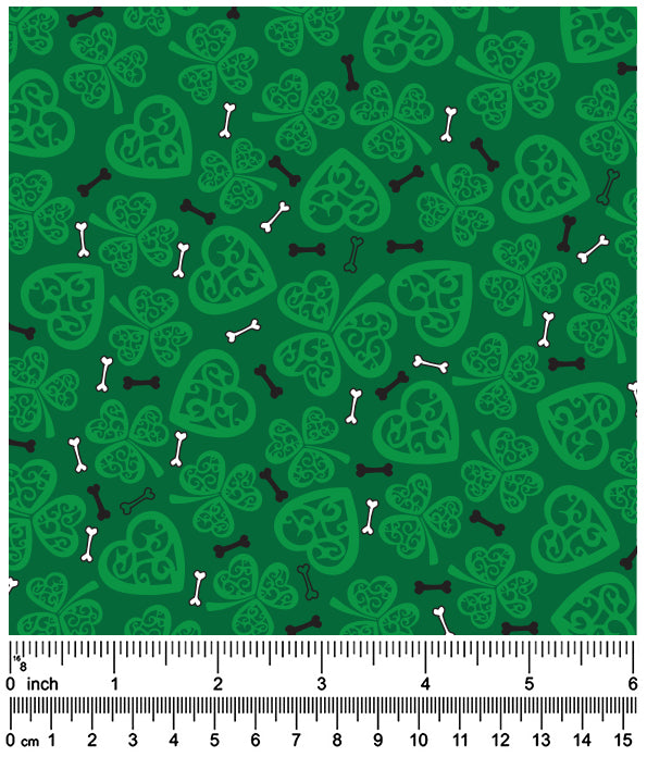 F7134 St. Patrick's Fabric Dark Green