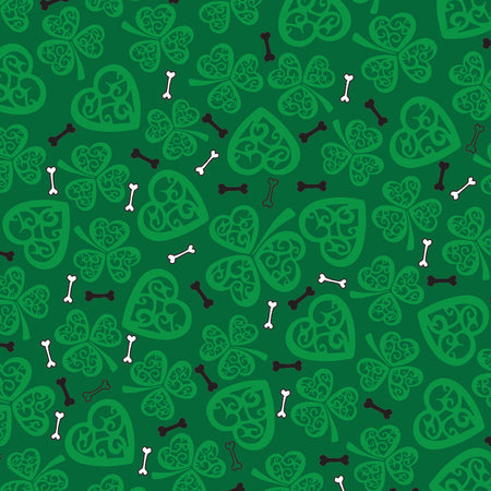 SQ3134 St. Patrick's Day Square Bandana  Dark Green