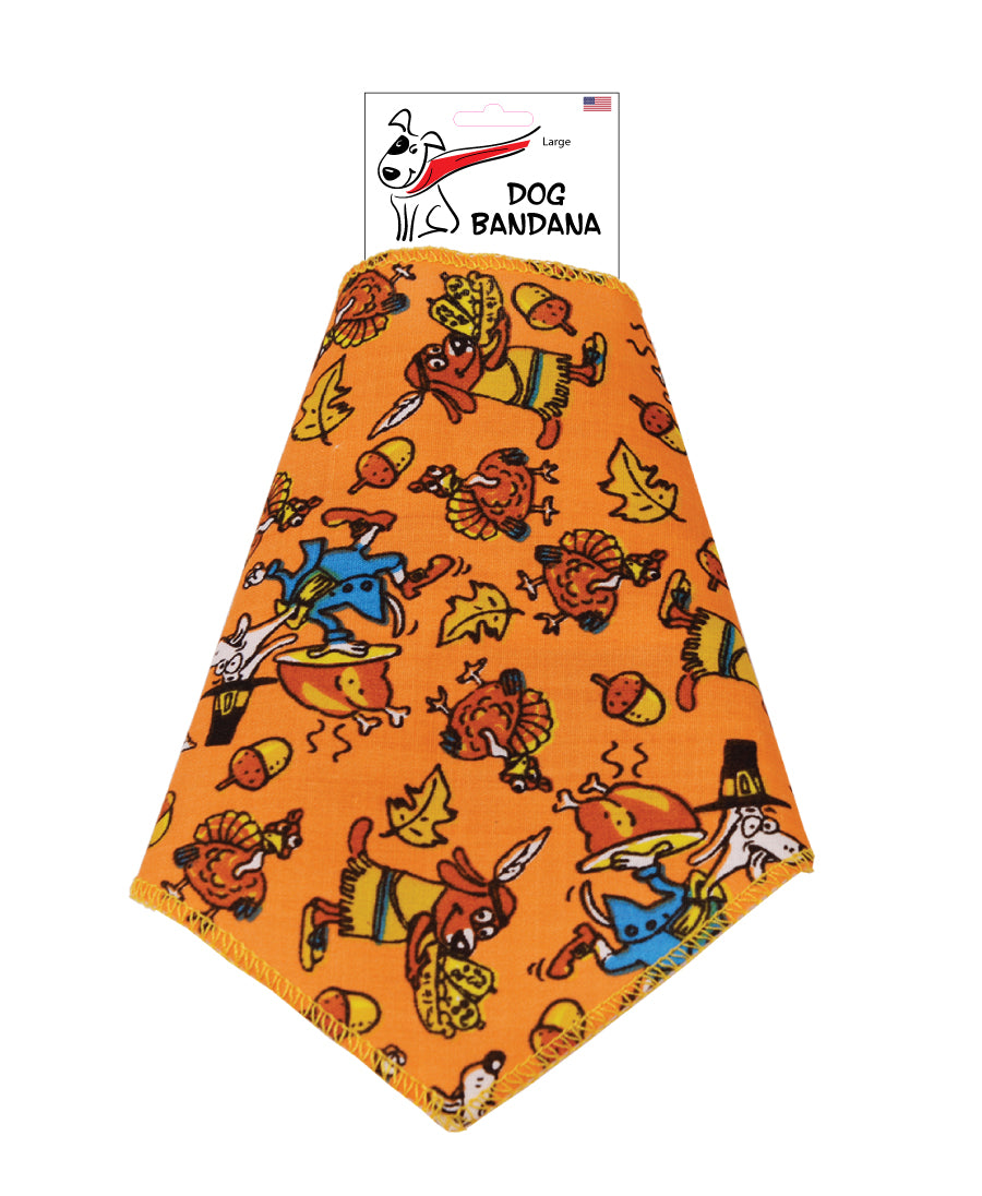 SA3135 Pilgrim Doggie Turkey Day Bandana, Orange
