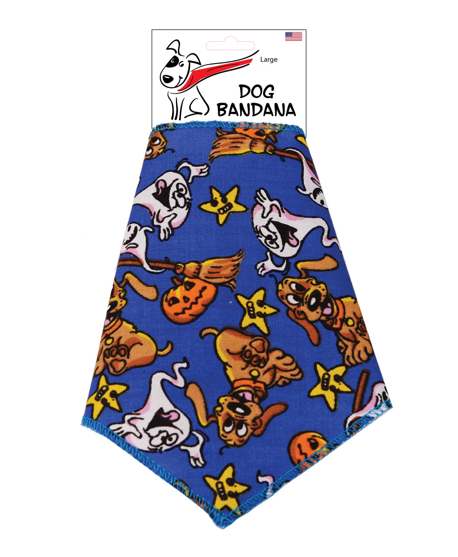 SA3139 Ghosts & Ghouls Doggie Bandana, Blue