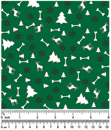 F7139 Christmas Fabric Green