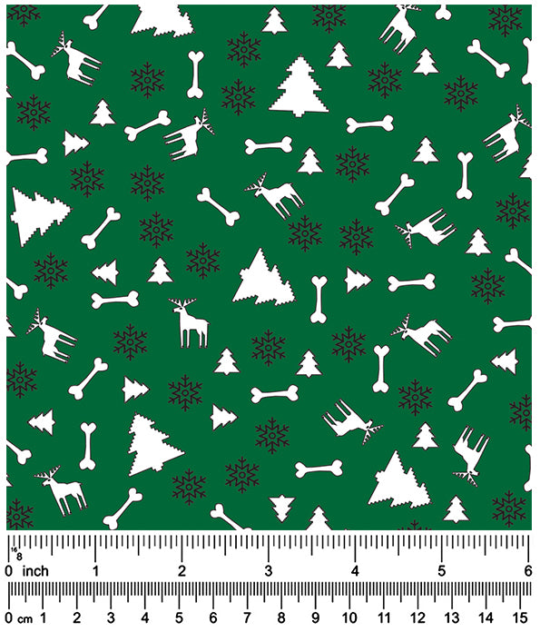F7139 Christmas Fabric Green