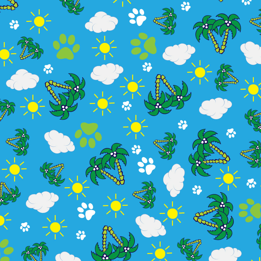 SQ3141 Summer Square Bandana Blue