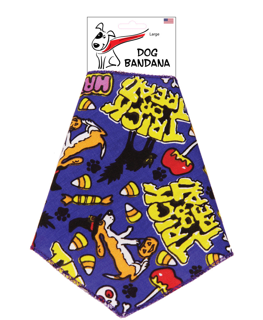 SA3142 Trick Or Treat Doggie Bandana, Purple