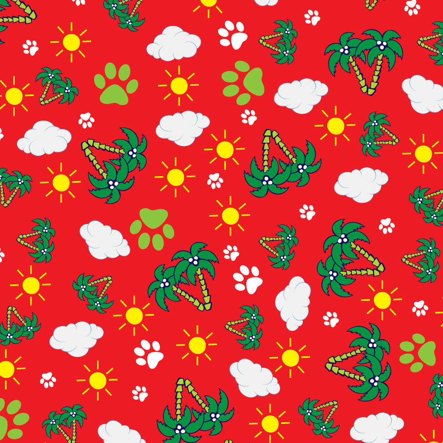 SQ3142 Summer Square Bandana Red