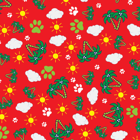 SQ3142 Summer Square Bandana Red
