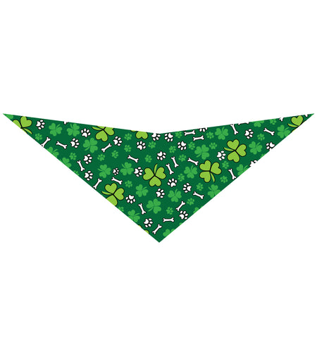 S3143 Shamrocks & Pawprints Bandana, Green