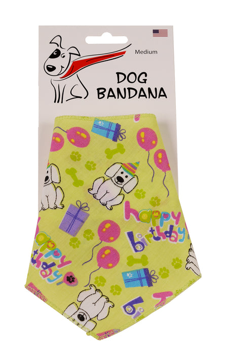 S3144 Happy Birthday Doggie Bandana, Green