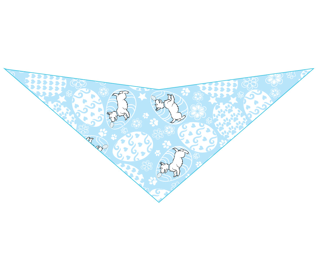 S3148 Easter Eggs Doggie Bandana, Blue