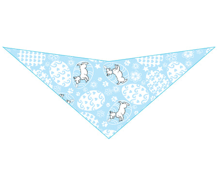 S3148 Easter Eggs Doggie Bandana, Blue