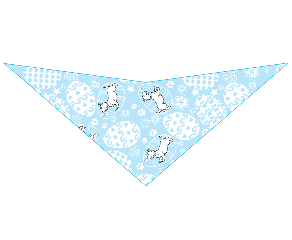 S3148 Easter Eggs Doggie Bandana, Blue