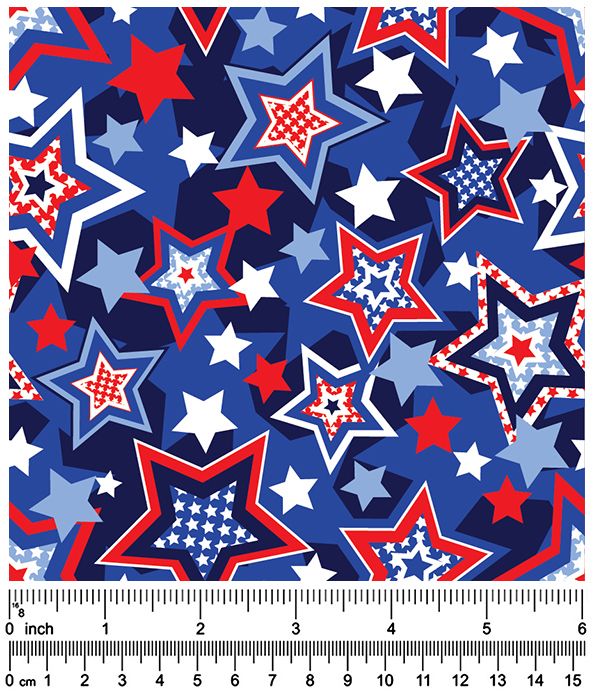 FA7149 Stars on Blue Doggie Fabric