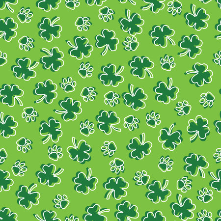 SQ3153 St. Patrick's Day Paws Square Bandana